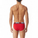 Ropa Interior Pack de Tres Calzoncillos DIESEL Slip Negro/gris/rojo