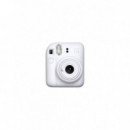 FUJIFILM Camara Mini Instax 12 Kit Color Blanco  + Papel 10 Fotos + 3 Portara Retratos