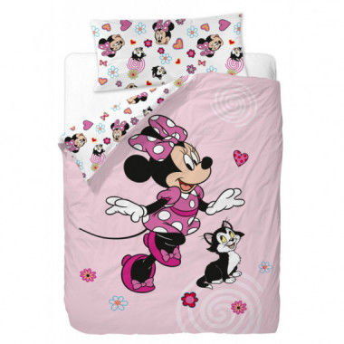 Funda n&oacute;rdica infantil cama 90 - Minnie Happy - 100% Algod&oacute;n