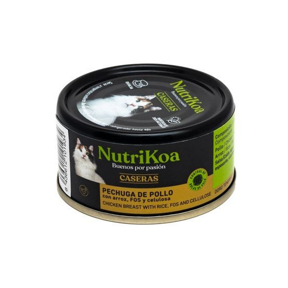 NUTRIKOA Gato Adulto Casera Hairball Lata 70 Gr