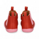 Elasticos Lados Rosa Botin Piel Rojo  CAMPER