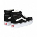 Banda Blanco Plataforma Botin Negro  VANS