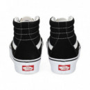 Banda Blanco Plataforma Botin Negro  VANS