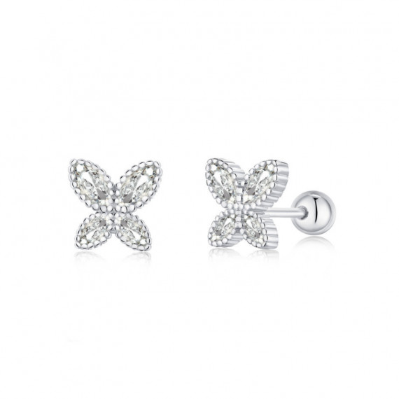 Pendientes plata 925 mariposa