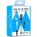 MIDLAND Micro Auricular Ma 31-LK Pro 2 Pines Cable Rizado Transparente Compatible con Kenwood