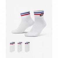 Calcetines NIKE Tripack Blancos Al Tobillo - Guanxe Atlantic Marketplace