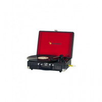 SUNSTECH Tocadiscos PXR6SBT con Bluetooth, Radio, Usb, Sd y Mmc, Aux Color Negro
