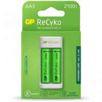 GP Cargador USB Aa/aaa con Pack 2 Pilas Aa 2100MAH