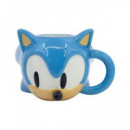Stor Taza 3D Cara Sonic  LALO