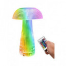 Sandowl Lampara con Diseño Tipo Champiñon Tactil Q-LED48 Recargable con Mando  ANDOWL