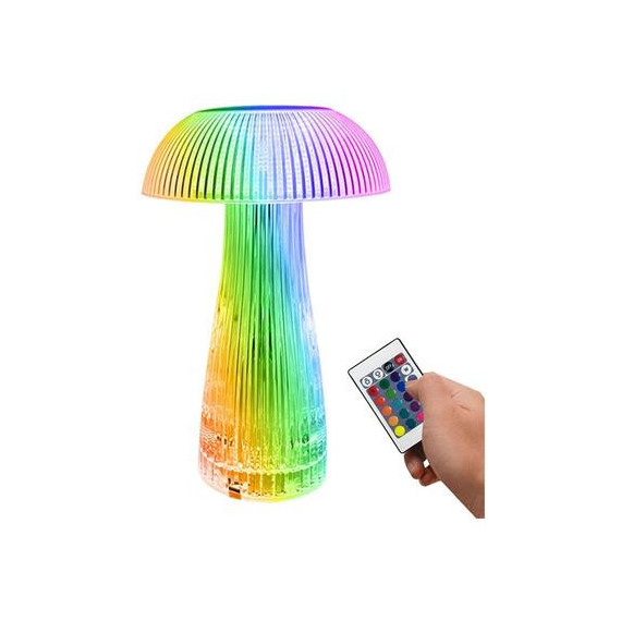 Sandowl Lampara con Diseño Tipo Champiñon Tactil Q-LED48 Recargable con Mando  ANDOWL
