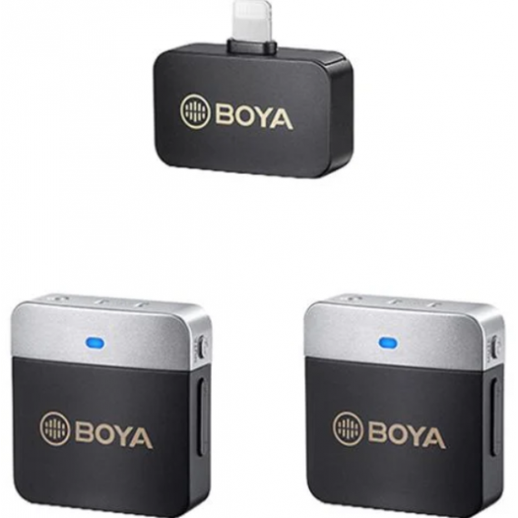 Micrófono Doble Inalámbrico BOYA M1V6 para Dispositivos Ios
