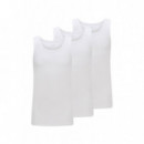 Camisilla 3P Tank Top Blanco  BOSS