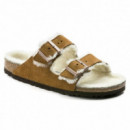 Sandalias Arizona Vl Mink Lammfell (36-41) Narrow Fit  BIRKENSTOCK