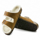Sandalias Arizona Vl Mink Lammfell (36-41) Narrow Fit  BIRKENSTOCK