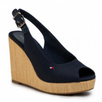 Cuñas Iconic Elena Sling Back Wedge  TOMMY HILFIGER - Guanxe Atlantic Marketplace