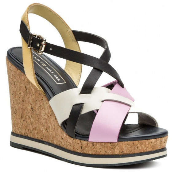Cuñas Interwoven Pattern Wedge Sandal  TOMMY HILFIGER - Guanxe Atlantic Marketplace