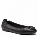 Bailarinas Th Hardware Leather Ballerina  TOMMY HILFIGER
