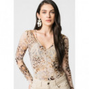 Camisetas Manga Larga Ls Tatiya Layered Mesh Top  GUESS