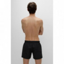 Boxer Baño Abas Negro  HUGO