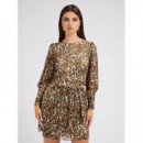 Vestidos Vestido GUESS Enora Estampado Leopardo