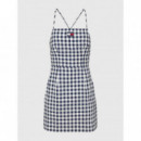 Vestidos Tjw Gingham Open Back Mini Dress  TOMMY JEANS