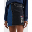 Faldas Cortas Mom Skirt DF7052  TOMMY HILFIGER