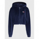 Sudaderas Tjw Super Crop Velour Zip Thru  TOMMY JEANS