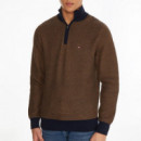 Jersey 2-TONE Zip Mock  TOMMY HILFIGER