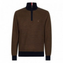 Jersey 2-TONE Zip Mock  TOMMY HILFIGER
