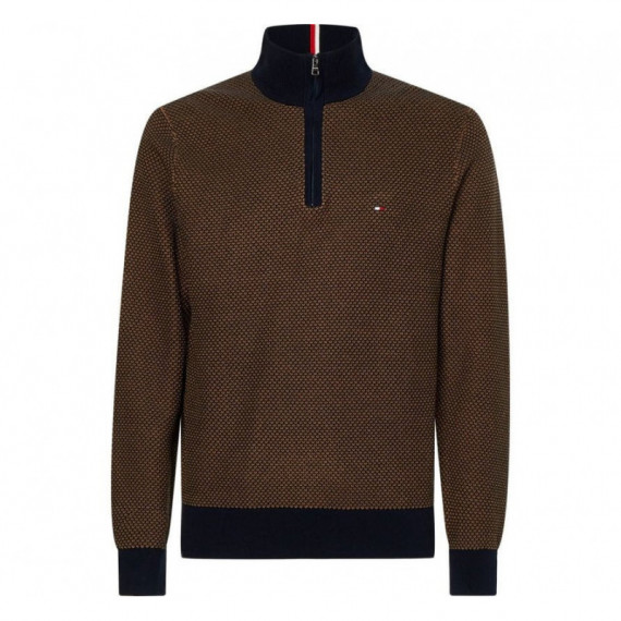 Jersey 2-TONE Zip Mock  TOMMY HILFIGER - Guanxe Atlantic Marketplace