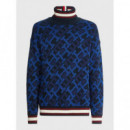 Jersey Ao Monogram Roll Nec  TOMMY HILFIGER