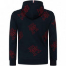Sudaderas Critter Monogram Hoody Marino  TOMMY HILFIGER