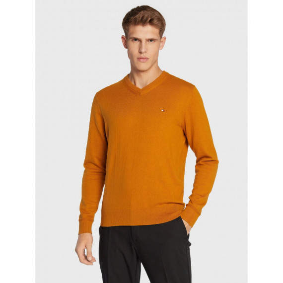 Jersey Pima Org Ctn Cashmere V Neck  TOMMY HILFIGER