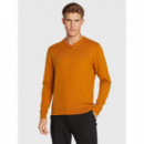 Jersey Pima Org Ctn Cashmere V Neck  TOMMY HILFIGER