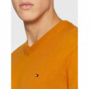 Jersey Pima Org Ctn Cashmere V Neck  TOMMY HILFIGER
