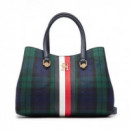 Bolsos Th Emblem Small Satchel Bw  TOMMY HILFIGER