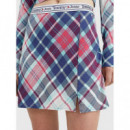 Faldas Cortas Tjw Tommy Tartan Slit Mini Skirt  TOMMY JEANS