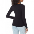 Camisetas Manga Larga Ls Karlee Jewel Btn Henley  GUESS