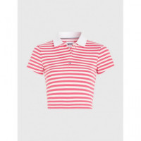 Polos Tjw Ess Crop Stripe Rib Polo  TOMMY JEANS