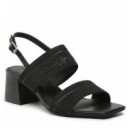 Sandalias Tacon Squared Blk Hl Sandal 45 He  CALVIN KLEIN
