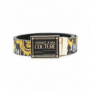 Cinturones Belt Printed Saffiano Logo Couture  VERSACE