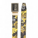 Cinturones Belt Printed Saffiano Logo Couture  VERSACE