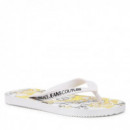 Chanclas Fondo Flip Flop Dis. SQ7  VERSACE