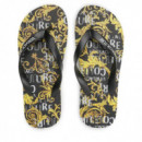 Chanclas Fondo Flip Flop Dis. SQ7  VERSACE