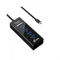 CROMAD Hub Tipo C a 4XUSB 3.0 CR1120 Negro