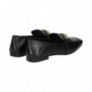 Mocasin Logo Mk Negro  MICHAEL KORS