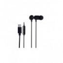 FONESTAR Auricular Estereo X3-NC con Microfono Conector Tipo-c con Cable 1.2MTRS Negro