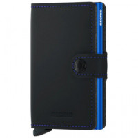 Cartera SECRID Miniwallet Matte Black & Blue Negro