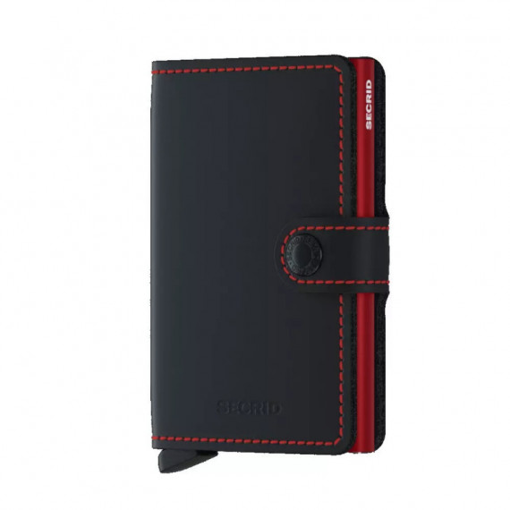 Cartera SECRID Miniwallet Matte Black & Red Negro